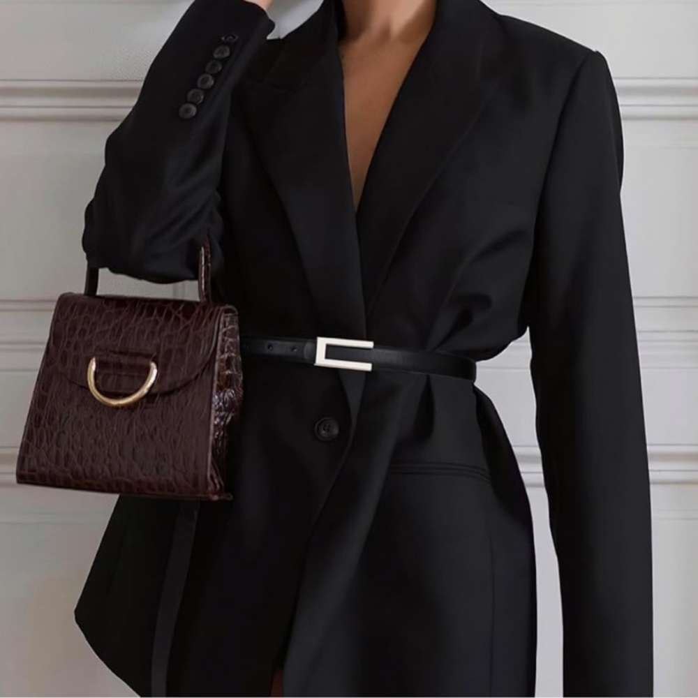 Black Belt with Silver Buckle